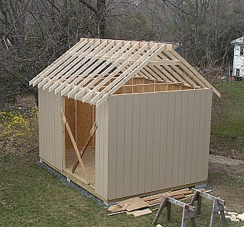 Flat Shed Roof Framing http://www.whynotsail.com/shed.html